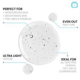 OMIC applying serum to hand showing easy absorption benefit