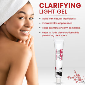 OMIC Geisha gel applied to hand demonstrating targeted spot treatment benefit