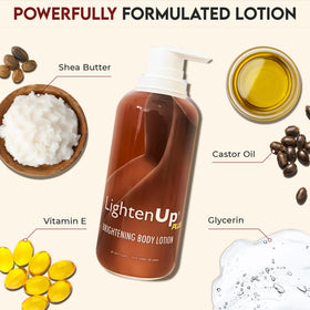 OMIC Lighten-Up bottle next to a hand to show size and convenient 400ml volume