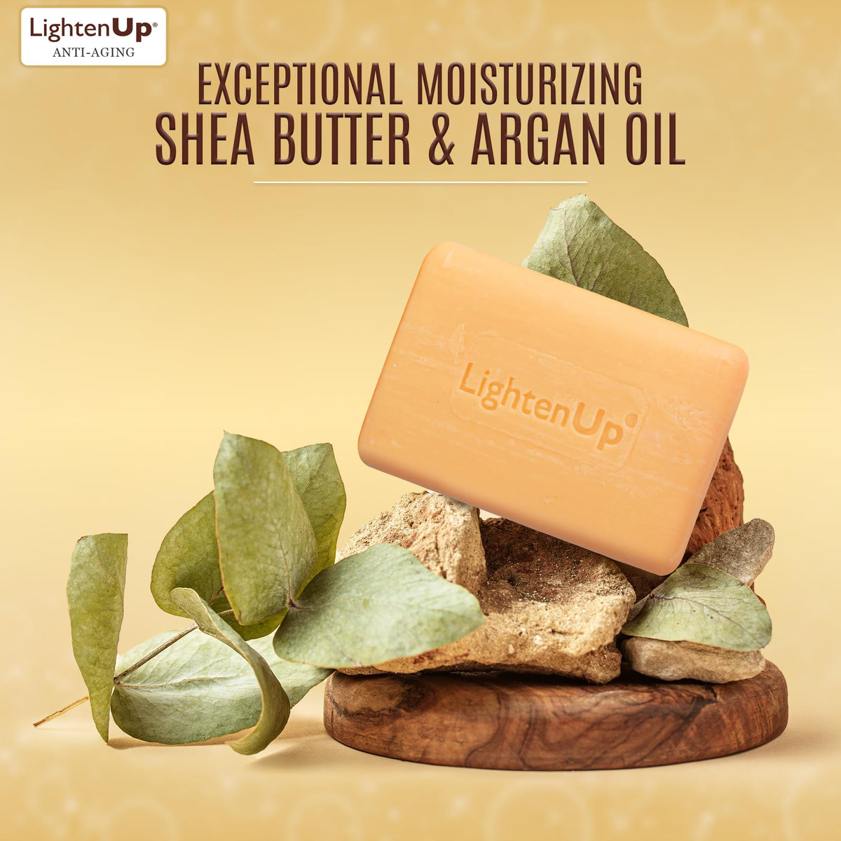 OMIC Lighten-Up rich white lather on hand demonstrating gentle cleanse