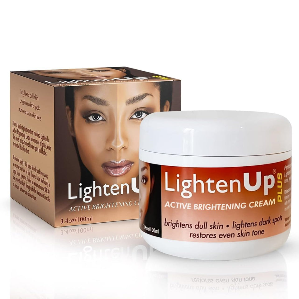 OMIC Lighten-Up jar front view showing label and size, highlights product clarity
