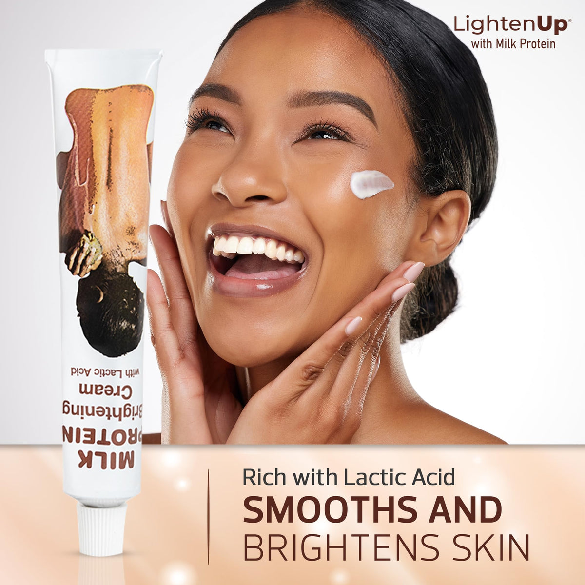 OMIC Lighten-Up applied to underarm area improving tone and texture