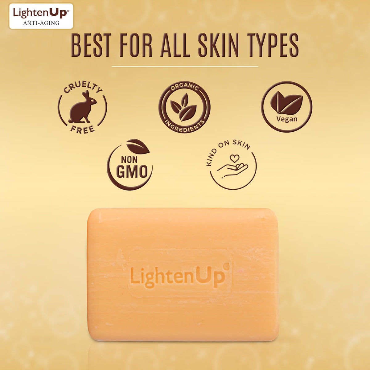 OMIC Lighten-Up label close detail listing vitamins and oils