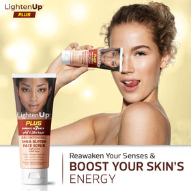 OMIC Lighten-Up foamy lather in sink for effective cleansing