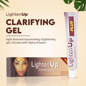 OMIC Lighten-Up Plus clear gel texture close-up demonstrating lightweight absorption benefit