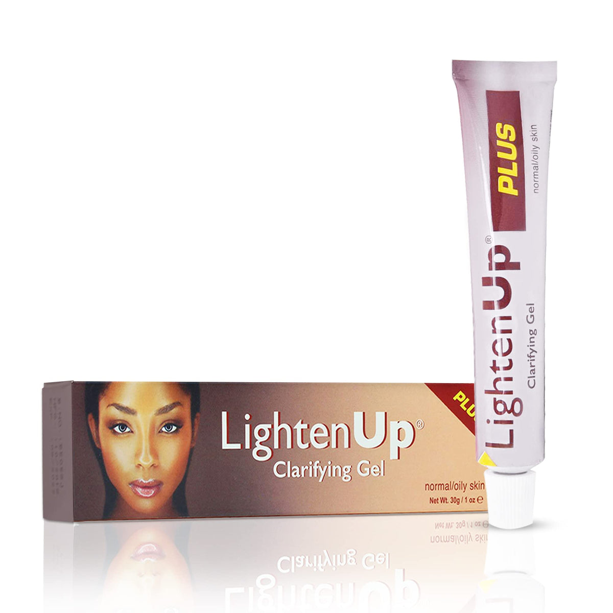 OMIC Lighten-Up Plus front bottle showing sleek 1 fl oz packaging and easy application