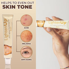 OMIC Lighten-Up pump dispensing gel demonstrating easy application