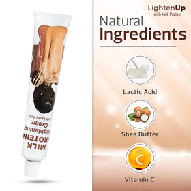 OMIC Lighten-Up cream texture close-up illustrating smooth hydration