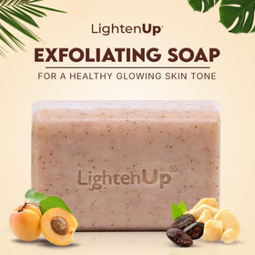 OMIC Lighten-Up close-up of soap texture highlighting gentle exfoliation