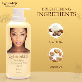 OMIC Lighten-Up ingredient close-up of argan oil and shea butter for nourishing benefit