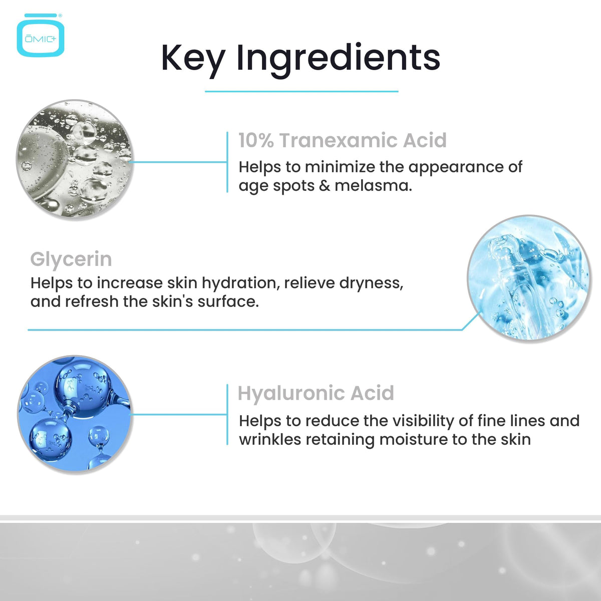 OMIC size comparison in hand showing 1 fl oz travel-friendly benefit