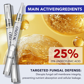 OMZOK brush applying formula to toenail for targeted treatment