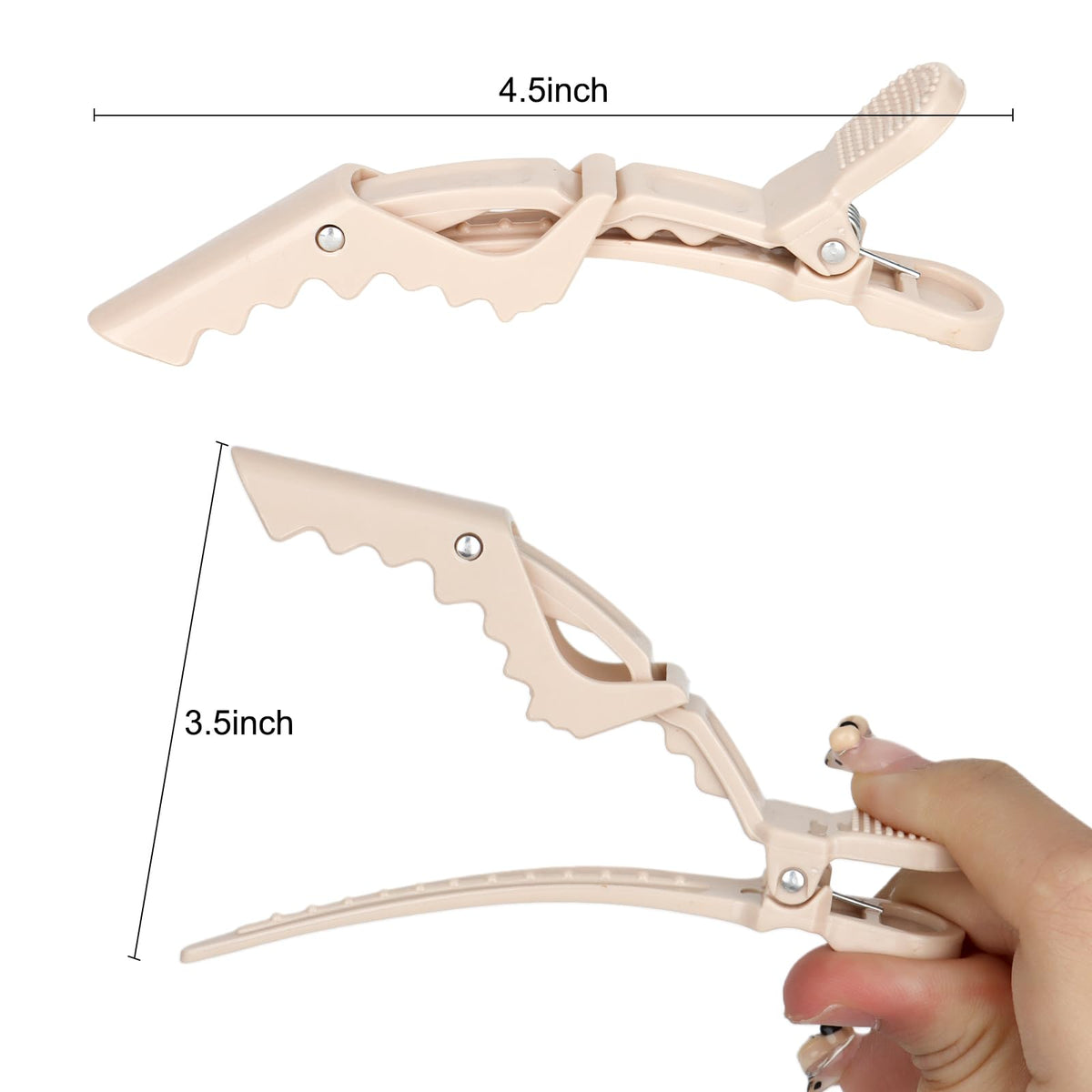 Ondder close-up showing stainless-steel spring for consistent salon grip