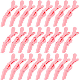 Ondder front pack of 24 pink alligator clips showing quantity and style benefit secure sectioning