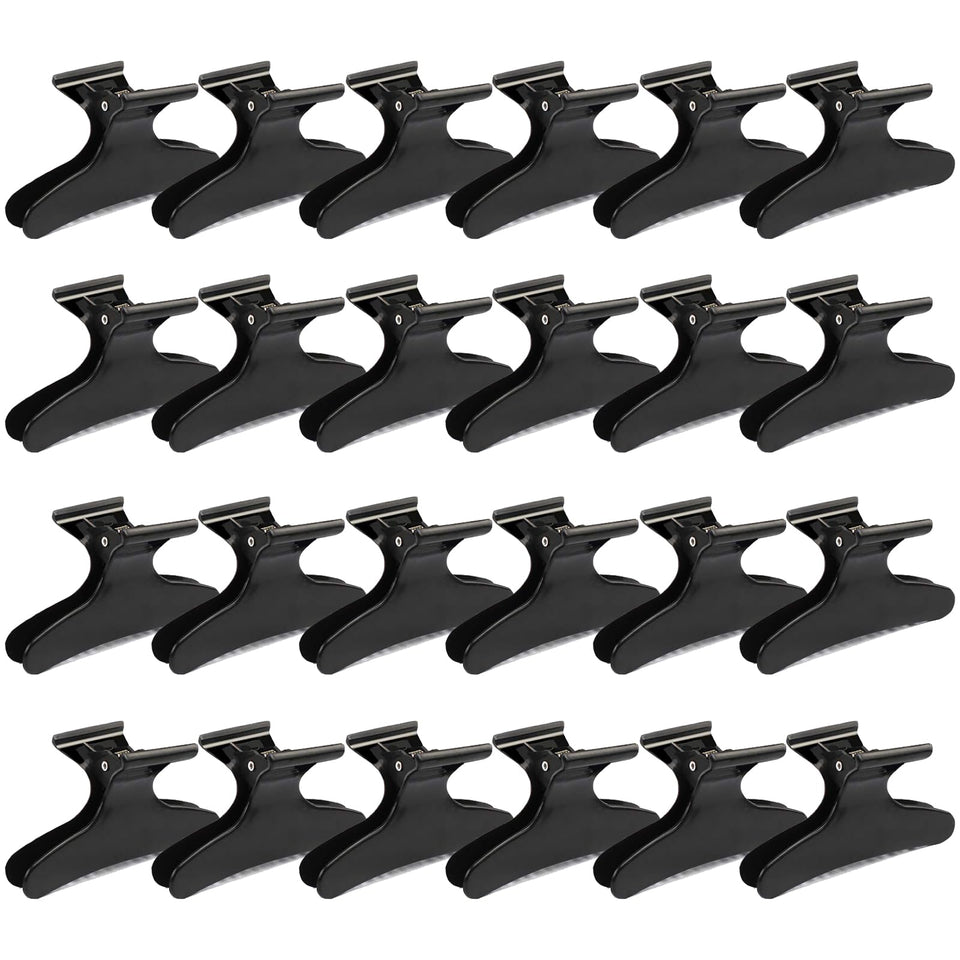 Ondder front packaging showing 24 black butterfly clips, convenient salon supply