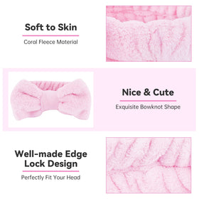 ondder headband worn during face washing keeping hair away for cleaner skincare