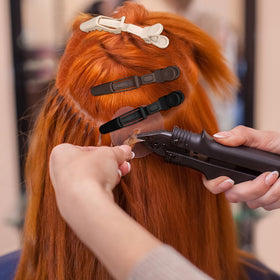 Ondder smooth plastic surface close detail protecting hair from snagging