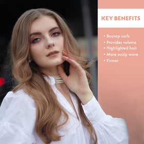 One 'N Only application on damp hair showing how to wrap rods for consistent results
