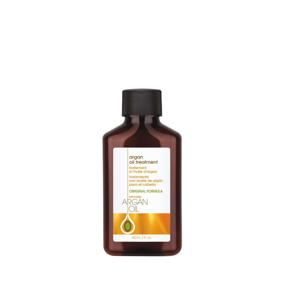 One 'N Only front bottle showing label and compact 2 oz size for travel convenience