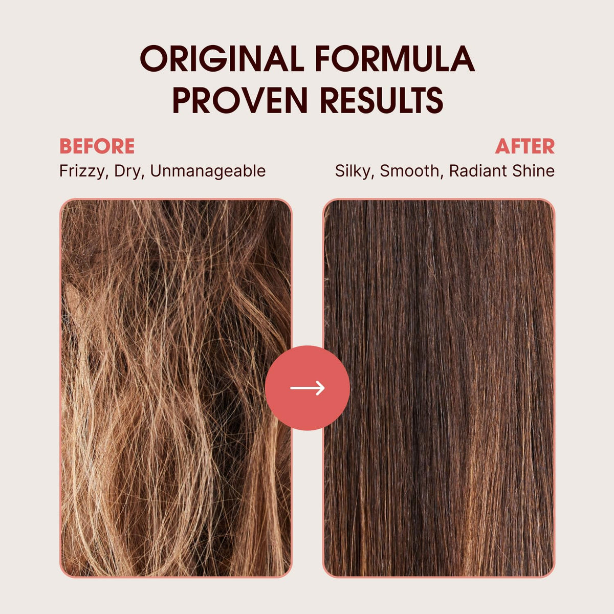 One 'N Only applying oil to hair lengths to reduce frizz and detangle