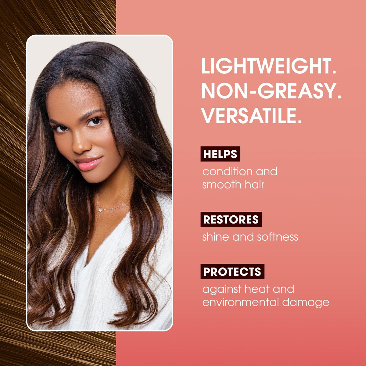 One 'N Only used on hair extensions highlighting conditioning and frizz control benefit