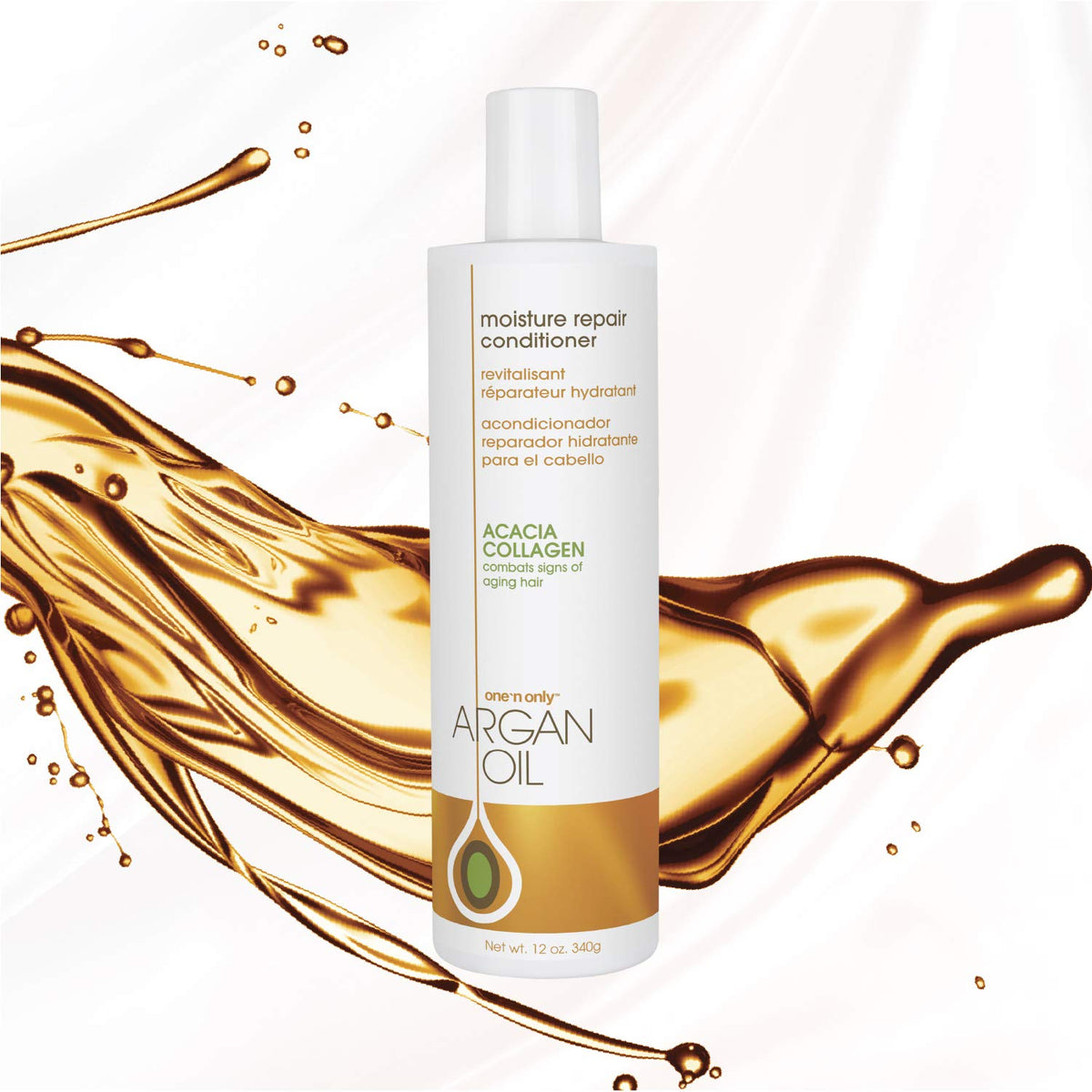One 'n Only conditioner creamy texture pouring to show richness