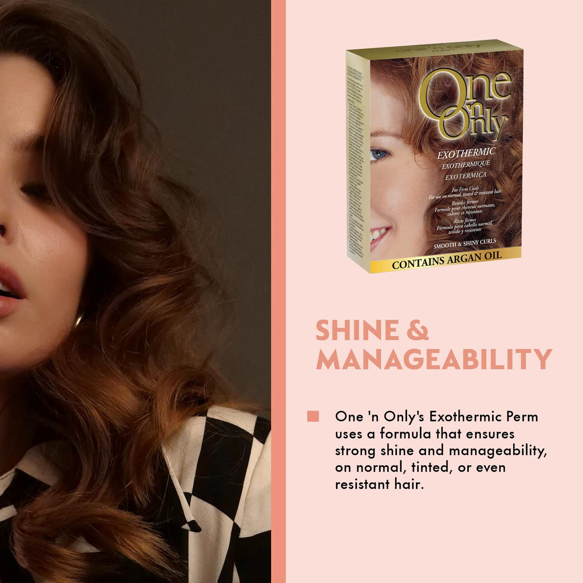 One 'N Only kit in use on damp hair showing comfortable processing