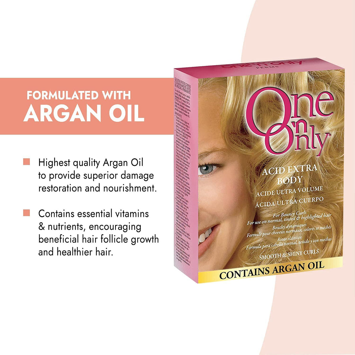 One 'N Only lotion and activator bottles side-by-side highlighting easy mixing