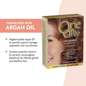 One 'N Only perm lotion bottle and included components for easy home use