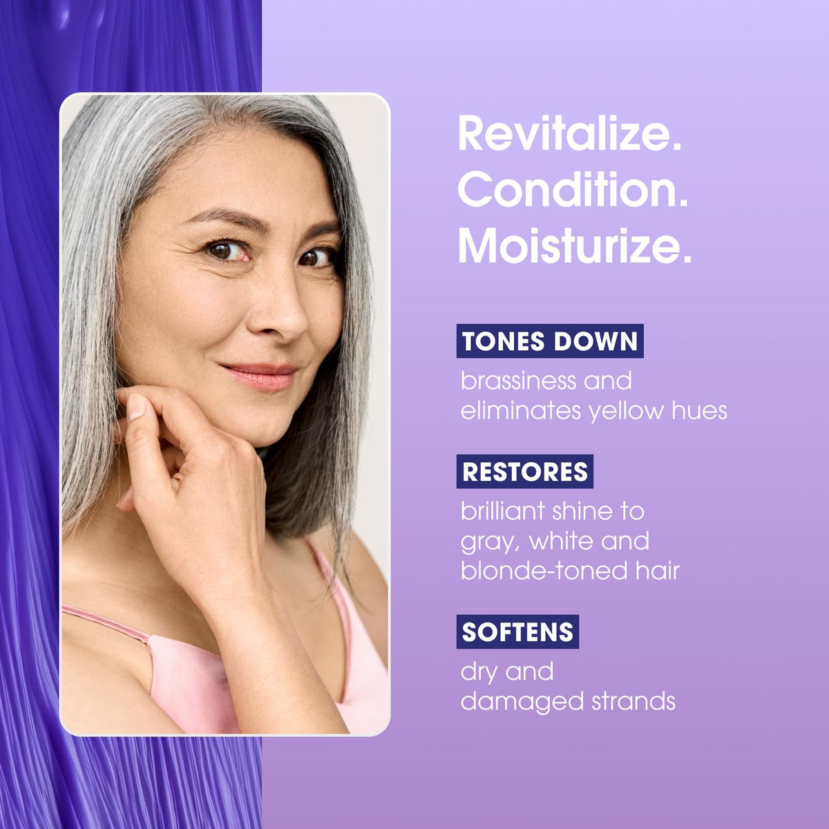One 'n Only pouring shampoo into hand, shows controlled application and concentrated tone