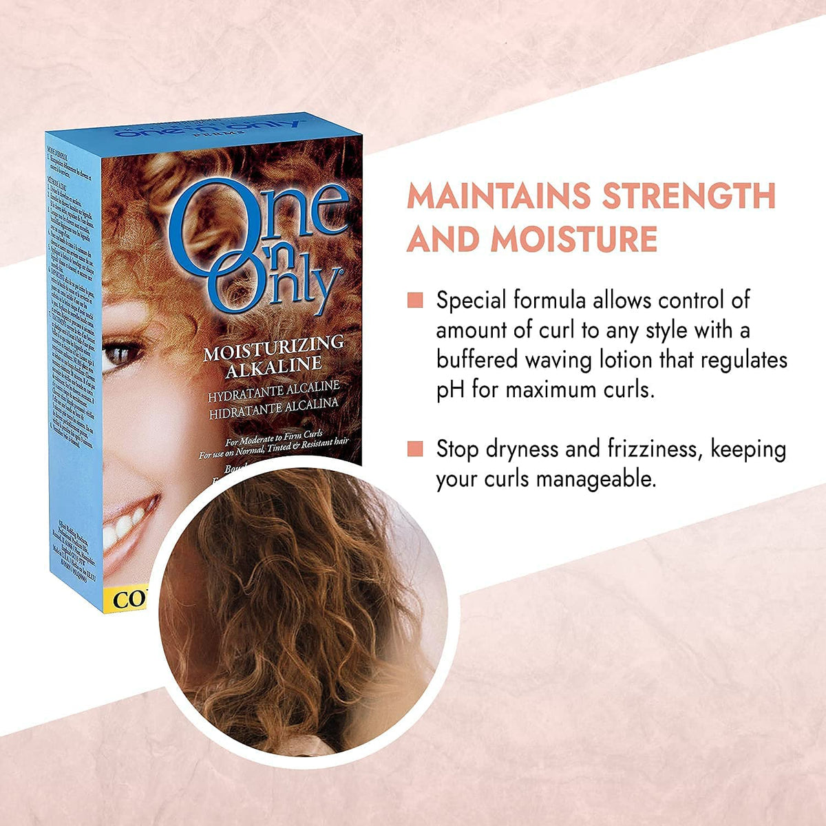 One 'N Only waving lotion texture close-up showing smooth application