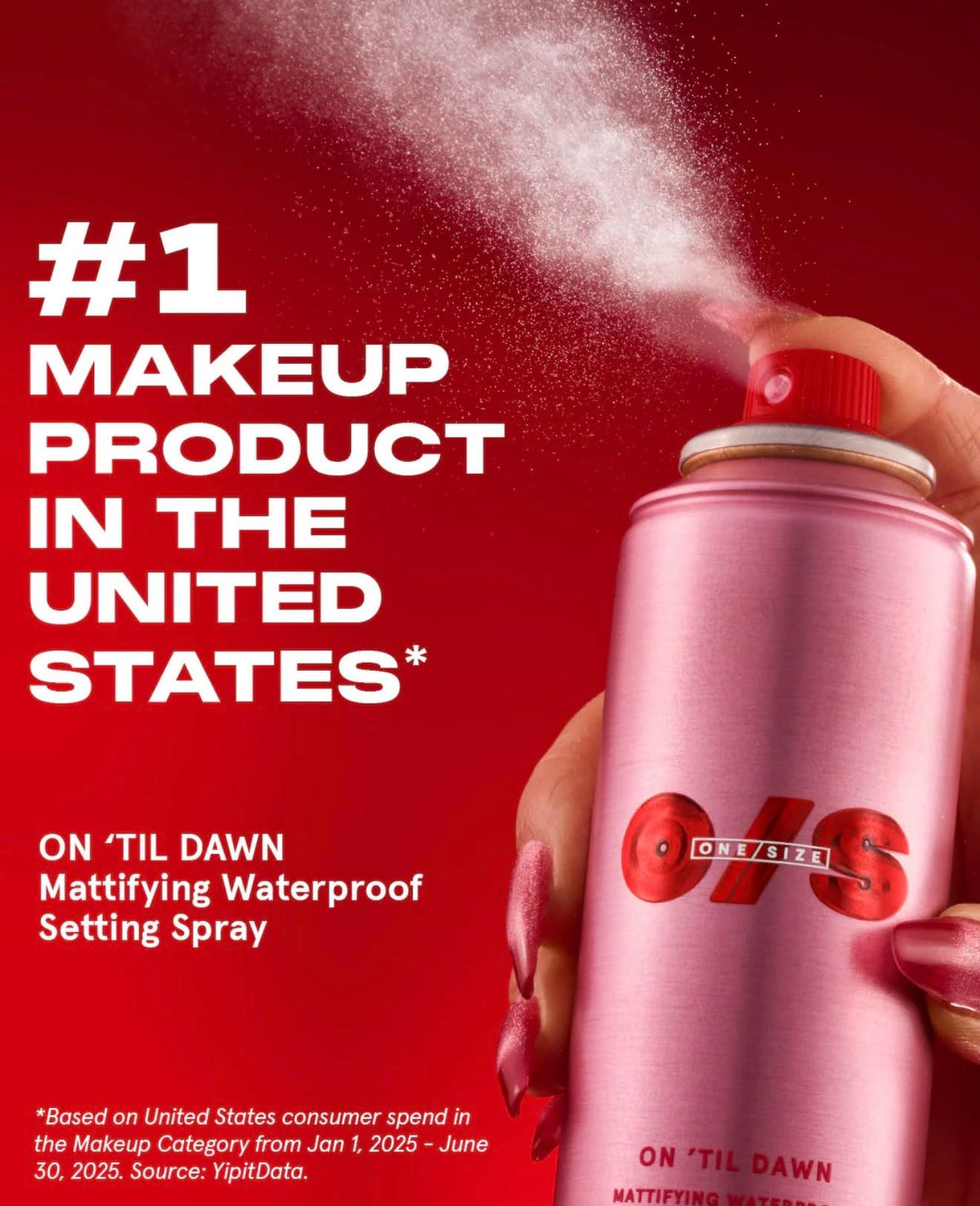One Size On 'Til Dawn beside makeup bag showing how it preserves makeup benefit