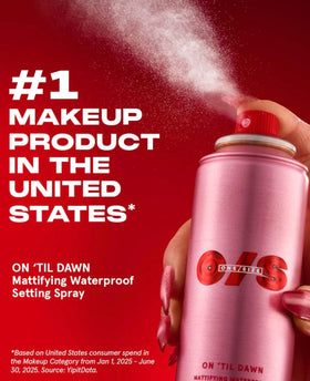 One Size On 'Til Dawn beside makeup bag showing how it preserves makeup benefit