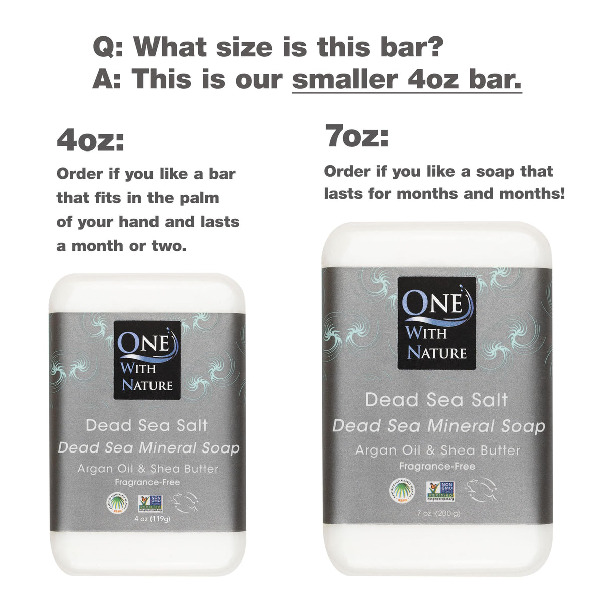 One With Nature close-up of bar texture with visible salt crystals for gentle exfoliation