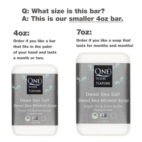 One With Nature close-up of bar texture with visible salt crystals for gentle exfoliation