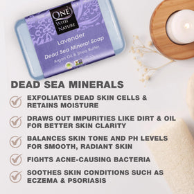 one with nature close-up of salt texture on soap revealing mineral exfoliation benefits