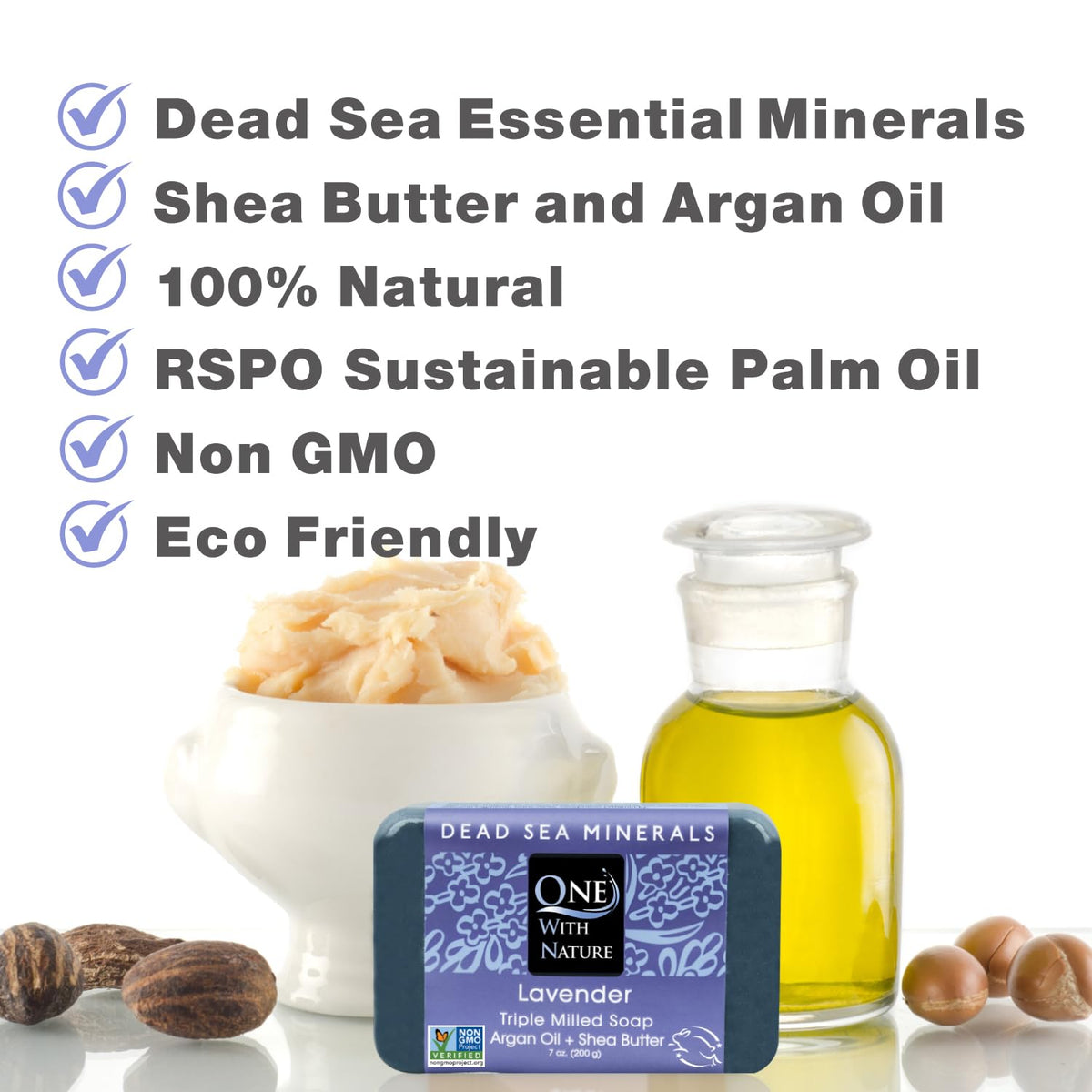 one with nature soap lather on hand demonstrating gentle cleansing and soothing foam