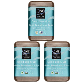 One With Nature front packaging showing bar and ingredients benefit gentle cleansing