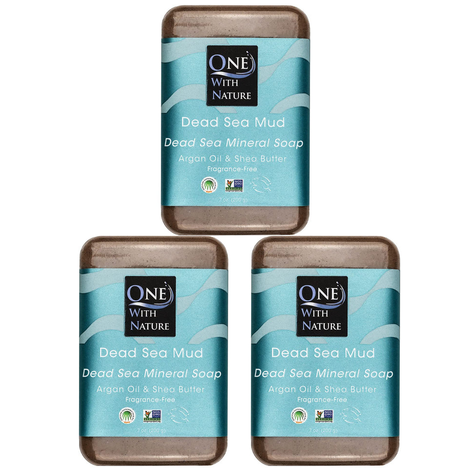 One With Nature front packaging showing bar and ingredients benefit gentle cleansing