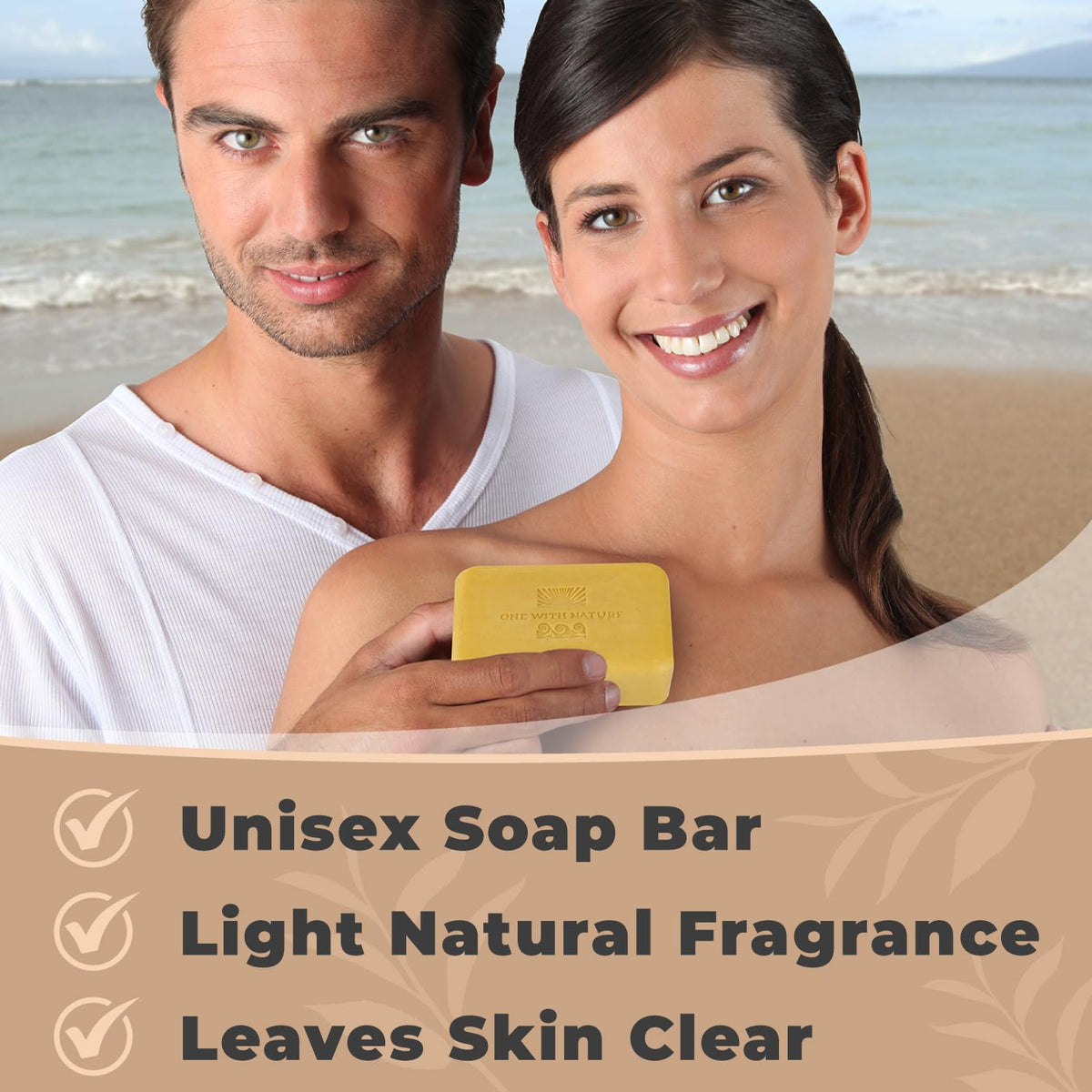 One With Nature creamy lather detail illustrating gentle cleanse and mineral action