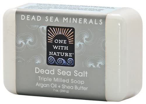 One With Nature soap texture close-up highlighting triple-milled surface and lasting lather benefit