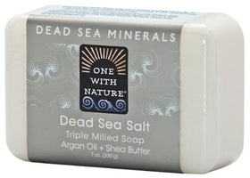 One With Nature soap texture close-up highlighting triple-milled surface and lasting lather benefit