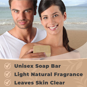 One With Nature soap held in hand for size scale and easy daily use