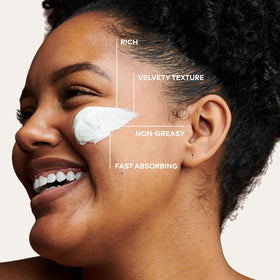 Onekind cream in hand scale showing 1.7 oz size and easy at-home application benefit