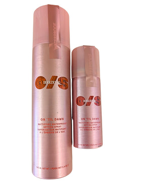 ONE/SIZE front packaging showing full and travel bottles demonstrating convenient duo