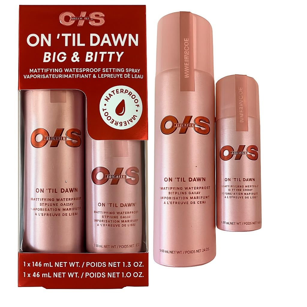 ONE/SIZE close-up of fine mist texture illustrating lightweight, non-sticky finish