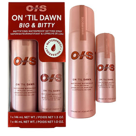 ONE/SIZE close-up of fine mist texture illustrating lightweight, non-sticky finish