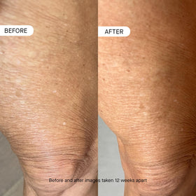 oneskin texture close-up of lotion spread, demonstrates lightweight absorption and hydration