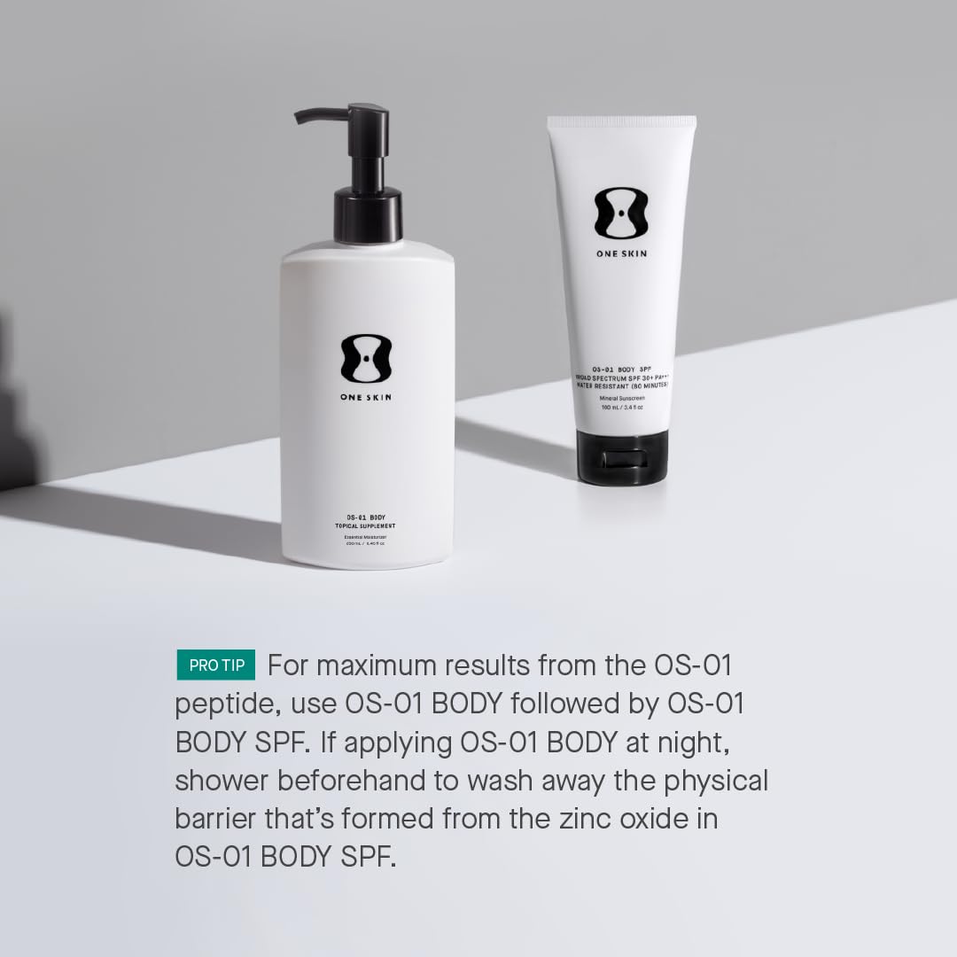 oneskin size scale with bottle next to hand showing travel-friendly volume