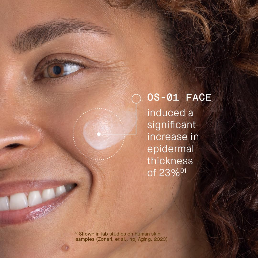 oneskin cream texture close-up showing lightweight absorbent formula benefit